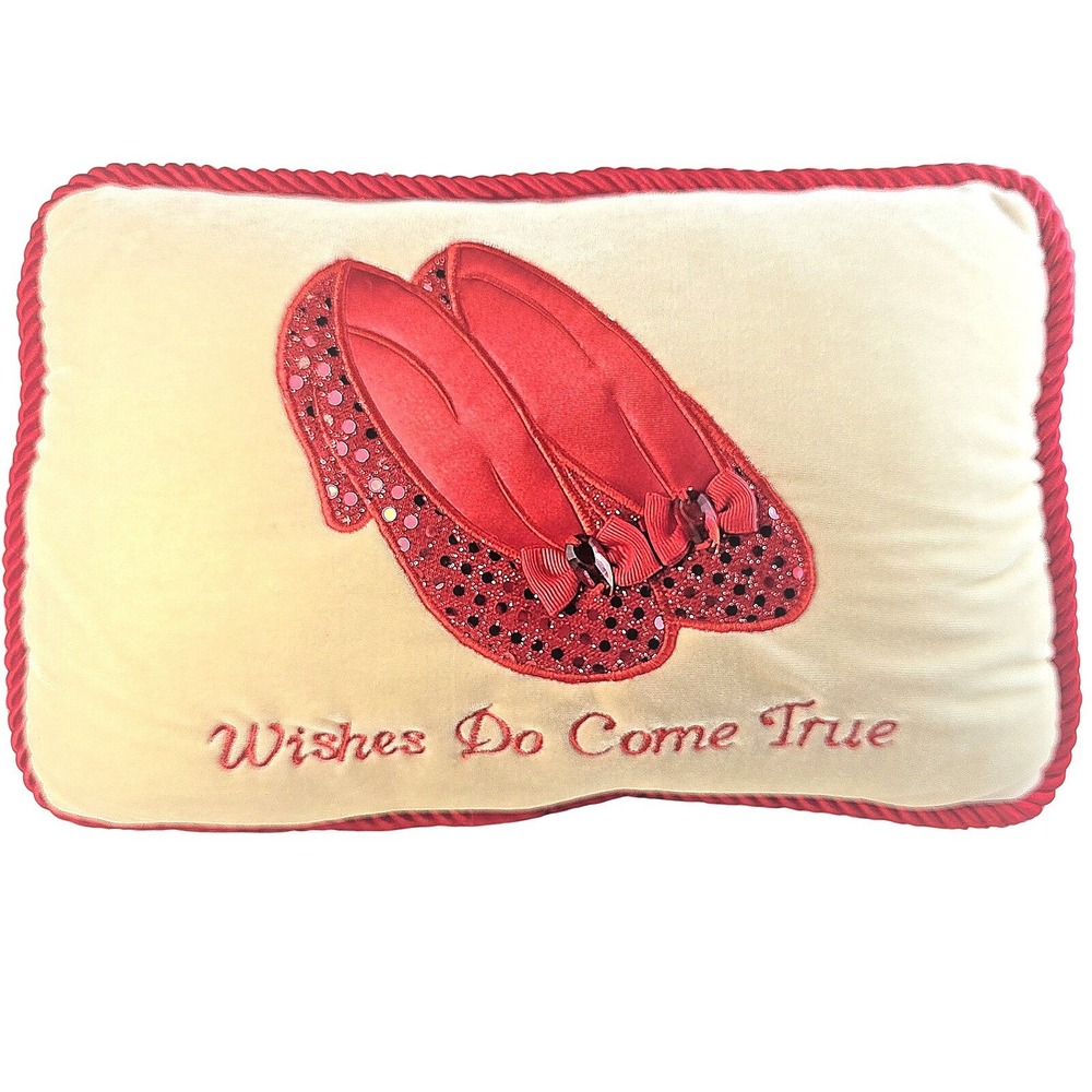 1999 VTG Wizard of Oz Wishes Do Come True Pillow Warner Bros Studio‎ Store